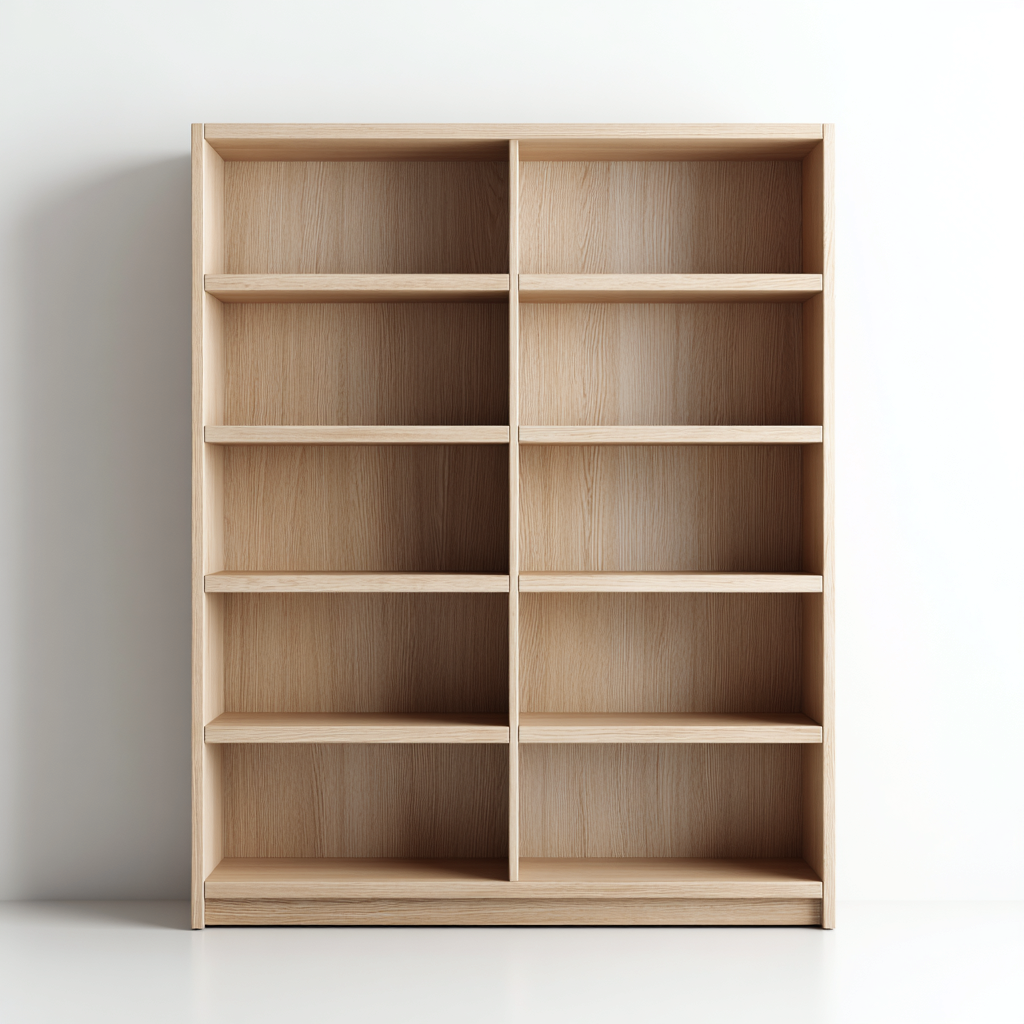 Libreria legno 90x30x180 cm - colore naturale - design moderno-Placidin
