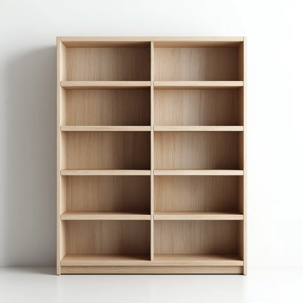 Libreria legno 90x30x180 cm - colore naturale - design moderno-Placidin