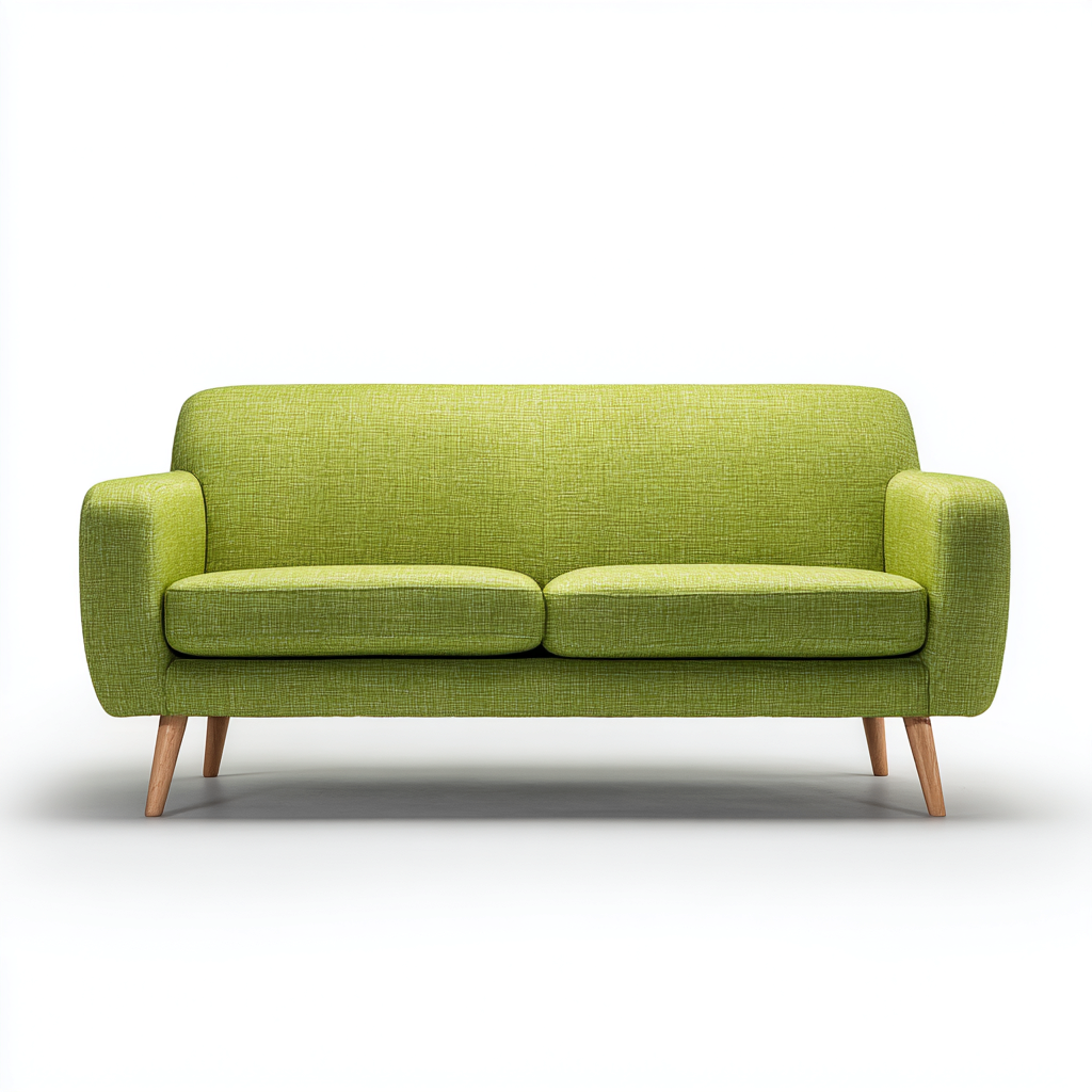 Divano a due posti tessuto 160x80x85 cm - verde - design moderno-Placidin