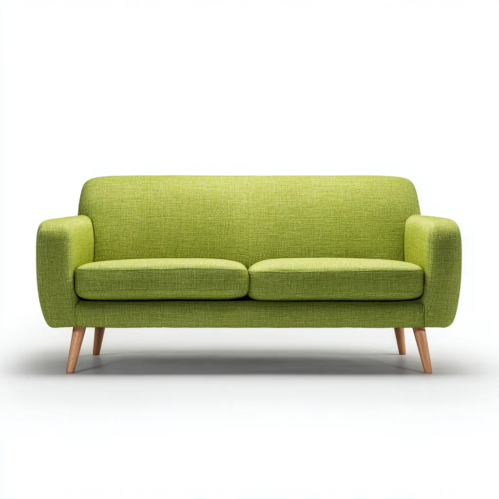 Divano a due posti tessuto 160x80x85 cm - verde - design moderno-Placidin