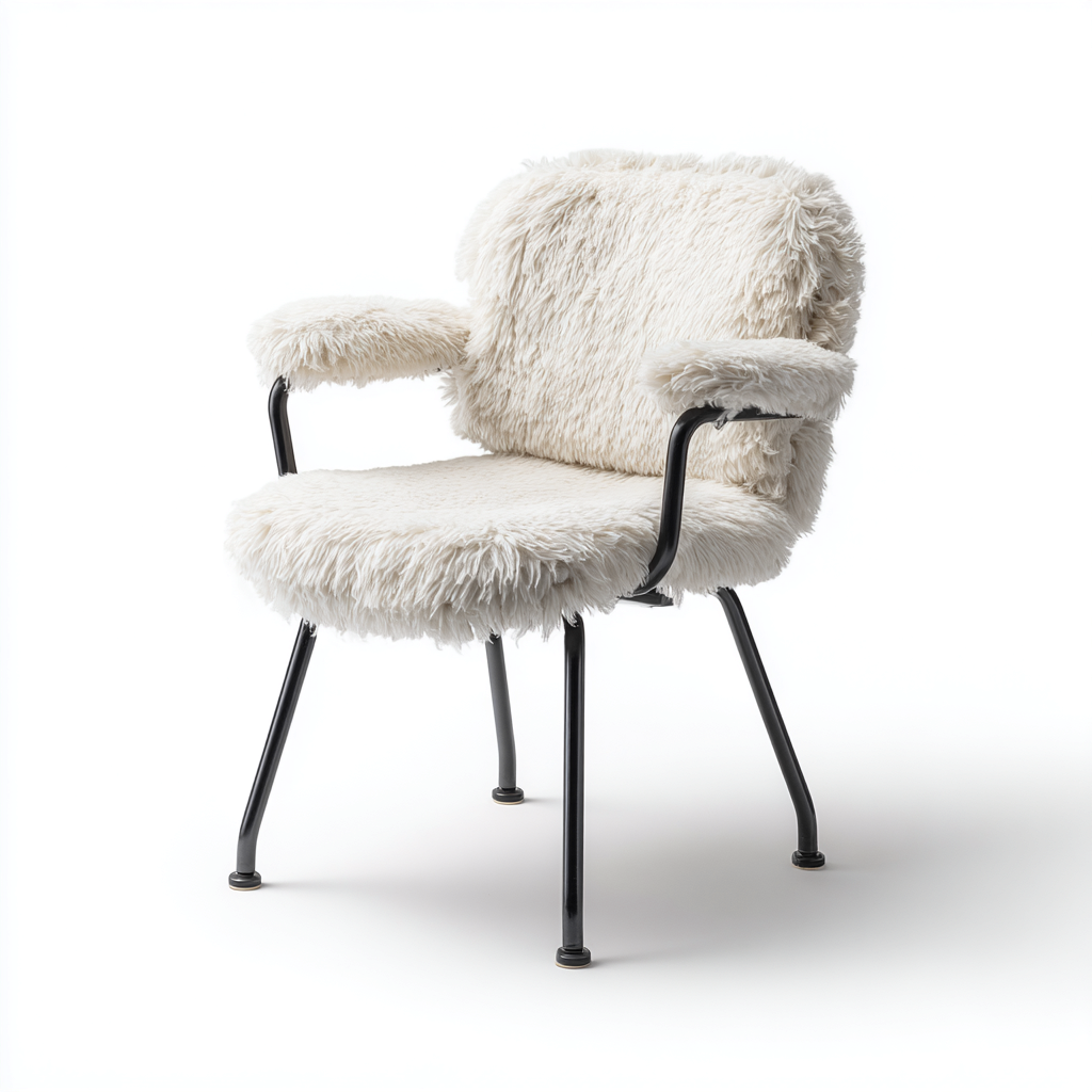 Sedia da ufficio 60x60x80 cm - bianca - design moderno-Placidin