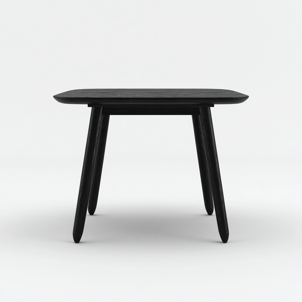 Tavolino da caffè in legno 80x80x45 cm - nero - design moderno-Placidin