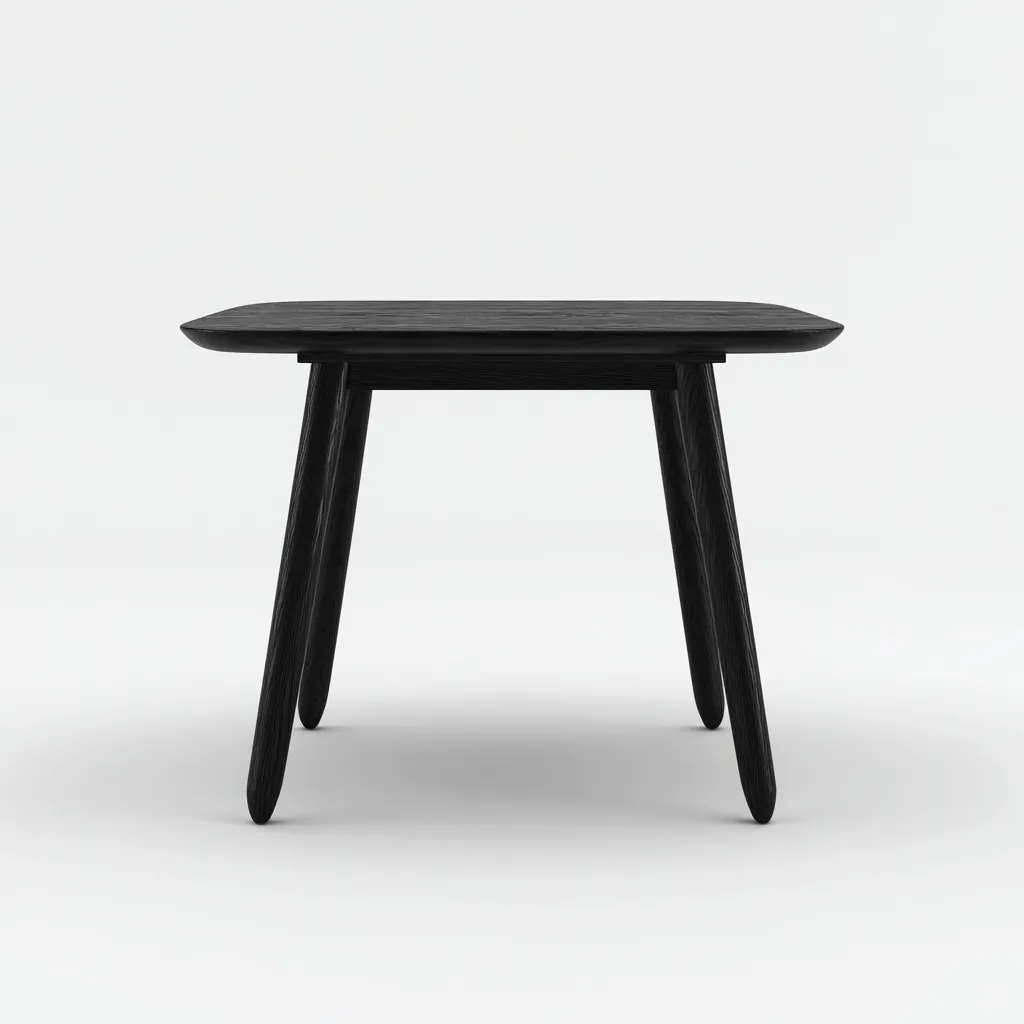 Tavolino da caffè in legno 80x80x45 cm - nero - design moderno-Placidin