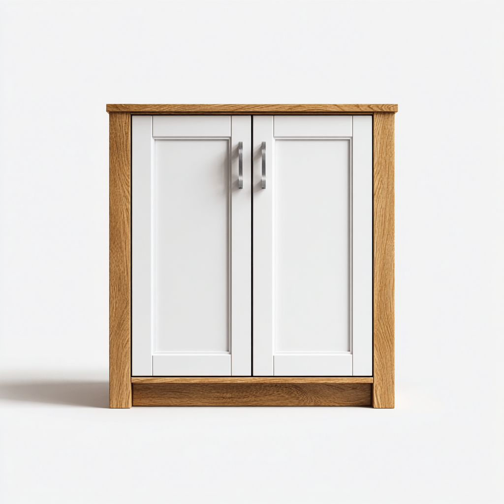 Scarpiera in legno composito 75x35x85 cm - bianco-rovere - design moderno-Placidin