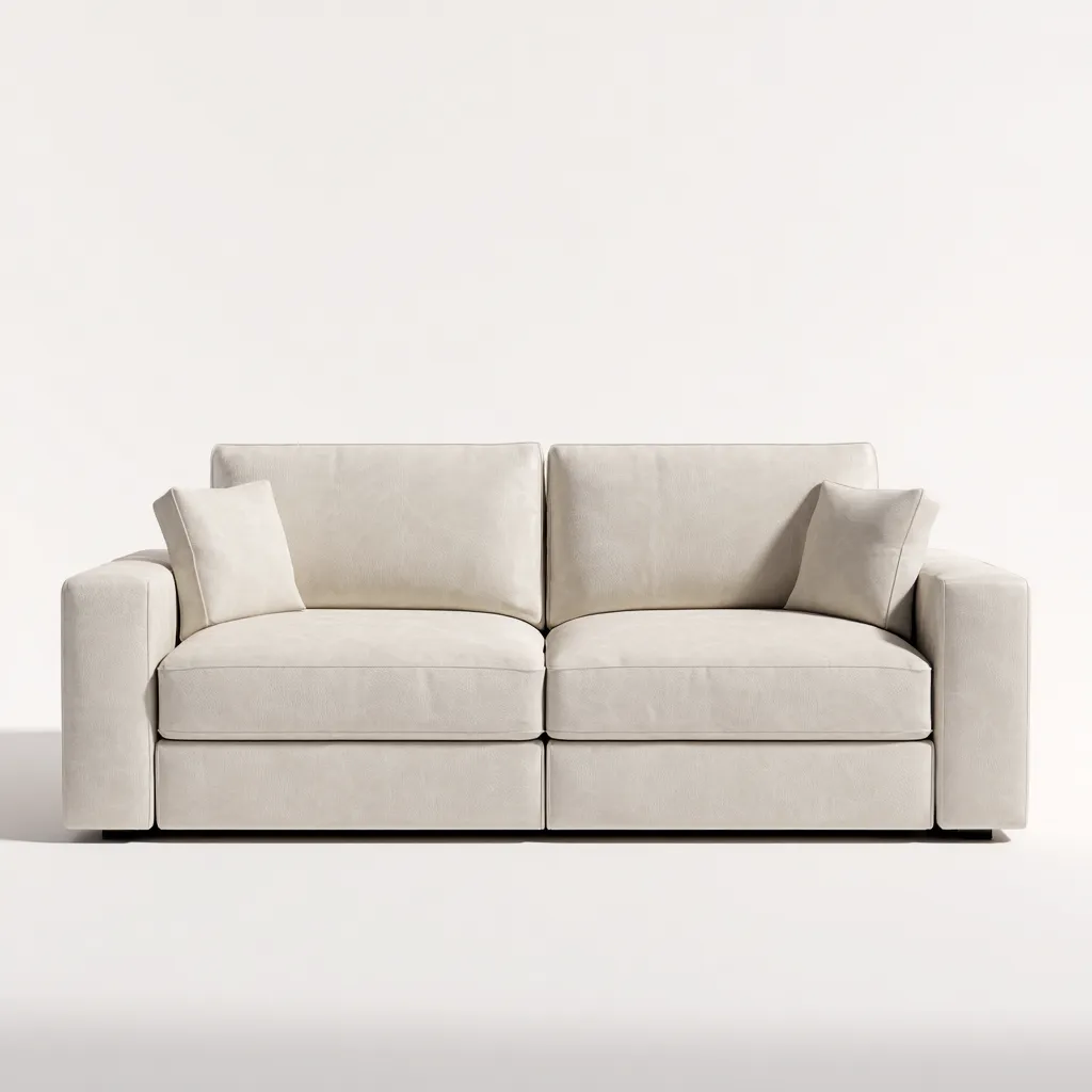 Divano a due posti tessuto 185x95x88 cm - beige - design moderno-Placidin