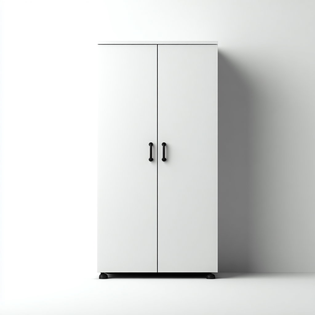 Armadio in legno 80x45x180 cm bianco per camera da letto - design moderno-Placidin