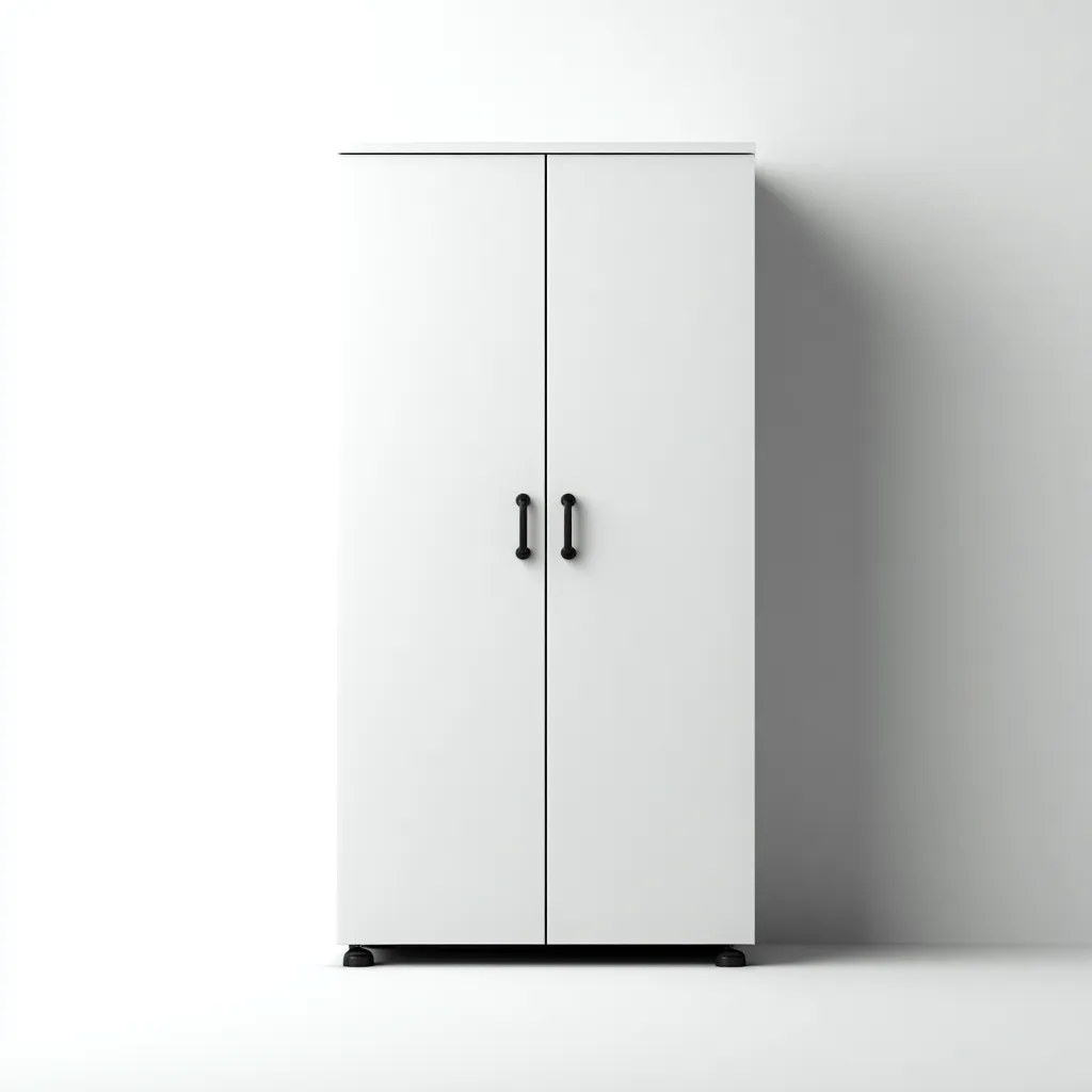 Armadio in legno 80x45x180 cm bianco per camera da letto - design moderno-Placidin