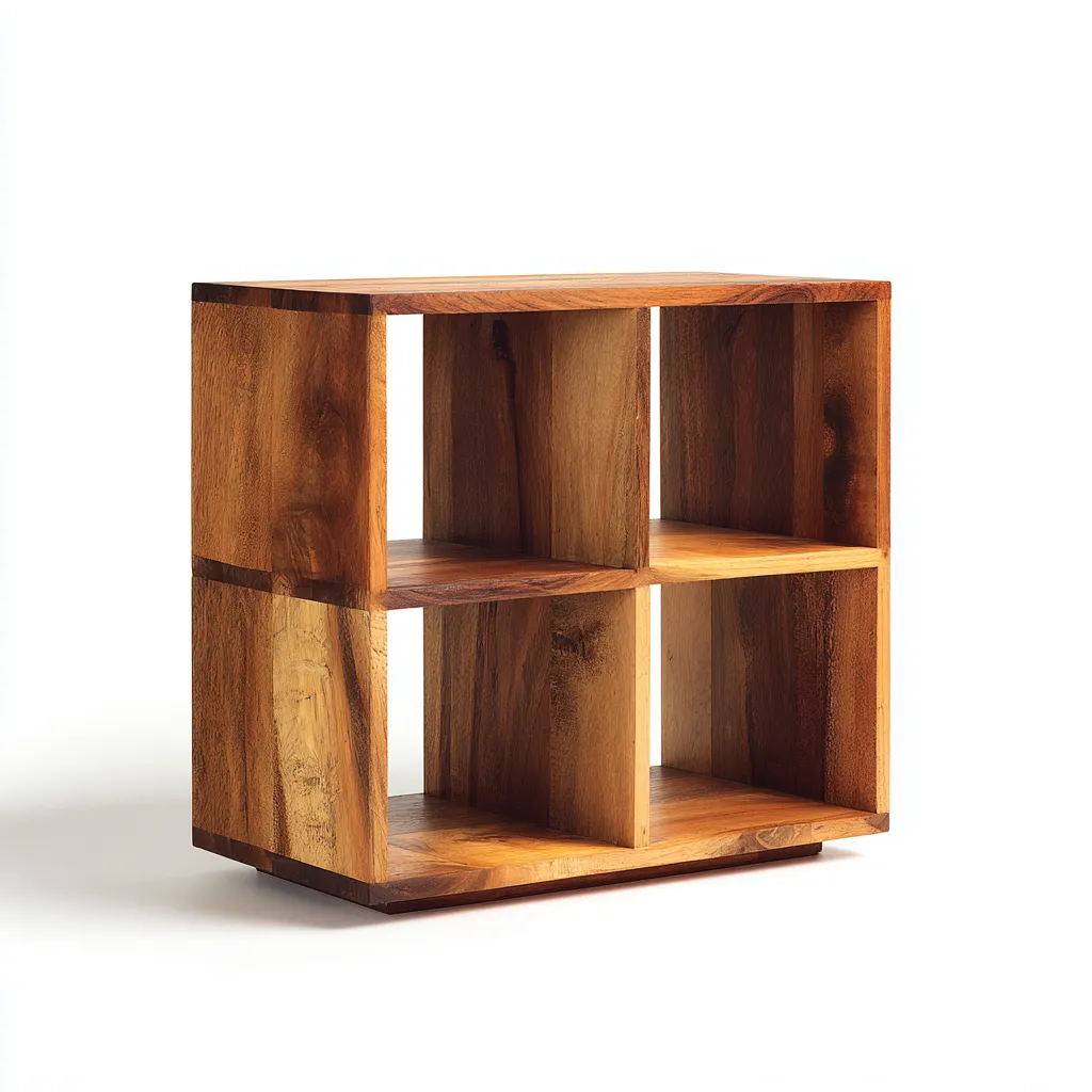 Libreria legno 50x30x60 cm - noce - stile moderno-Placidin