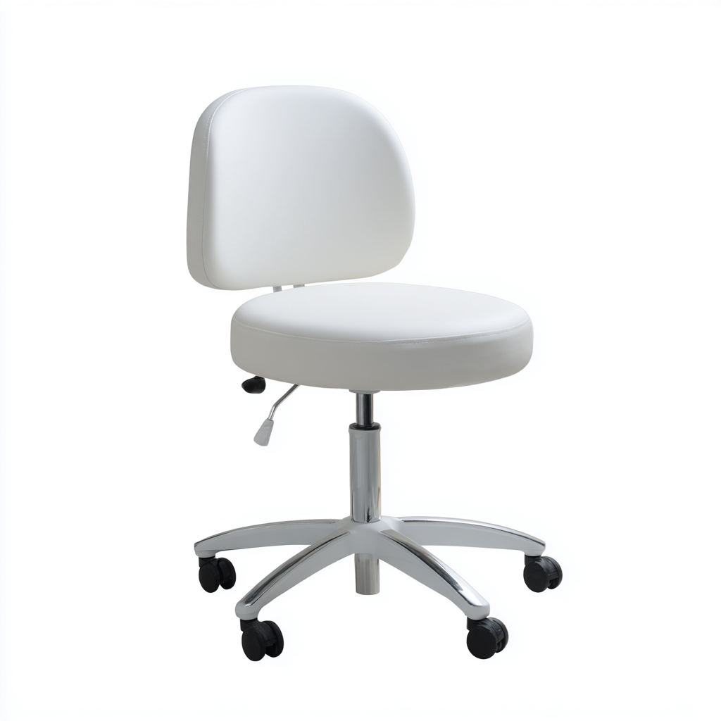 Sedia da ufficio ergonomica 55x55x90 cm - bianco - design moderno-Placidin