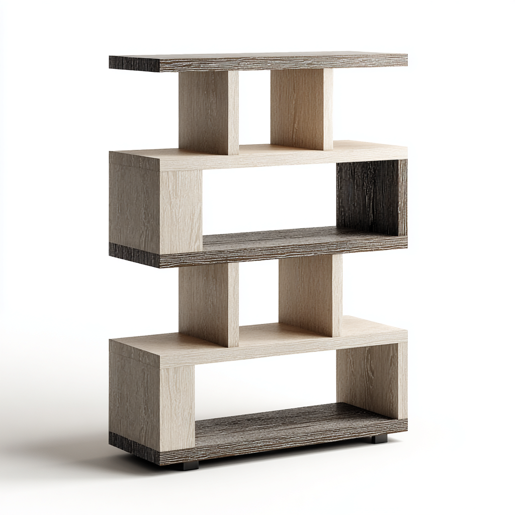 Libreria in legno composito 80x30x150 cm - rovere chiaro-rovere scuro - design moderno-Placidin