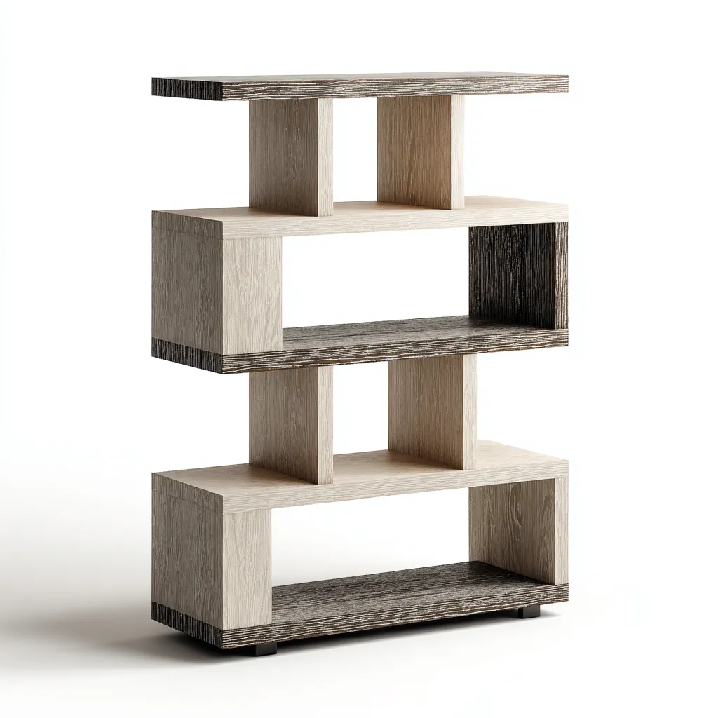 Libreria in legno composito 80x30x150 cm - rovere chiaro-rovere scuro - design moderno-Placidin