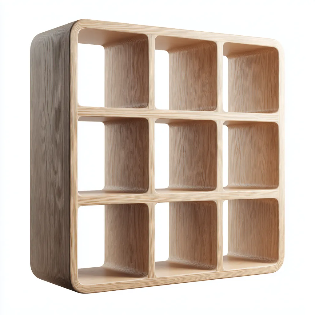 Libreria in legno composito 90x25x90 cm - rovere chiaro - design moderno-Placidin