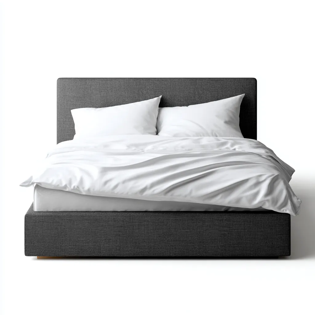 Letto matrimoniale imbottito 210x160x110 cm - colore grigio - design moderno-Placidin