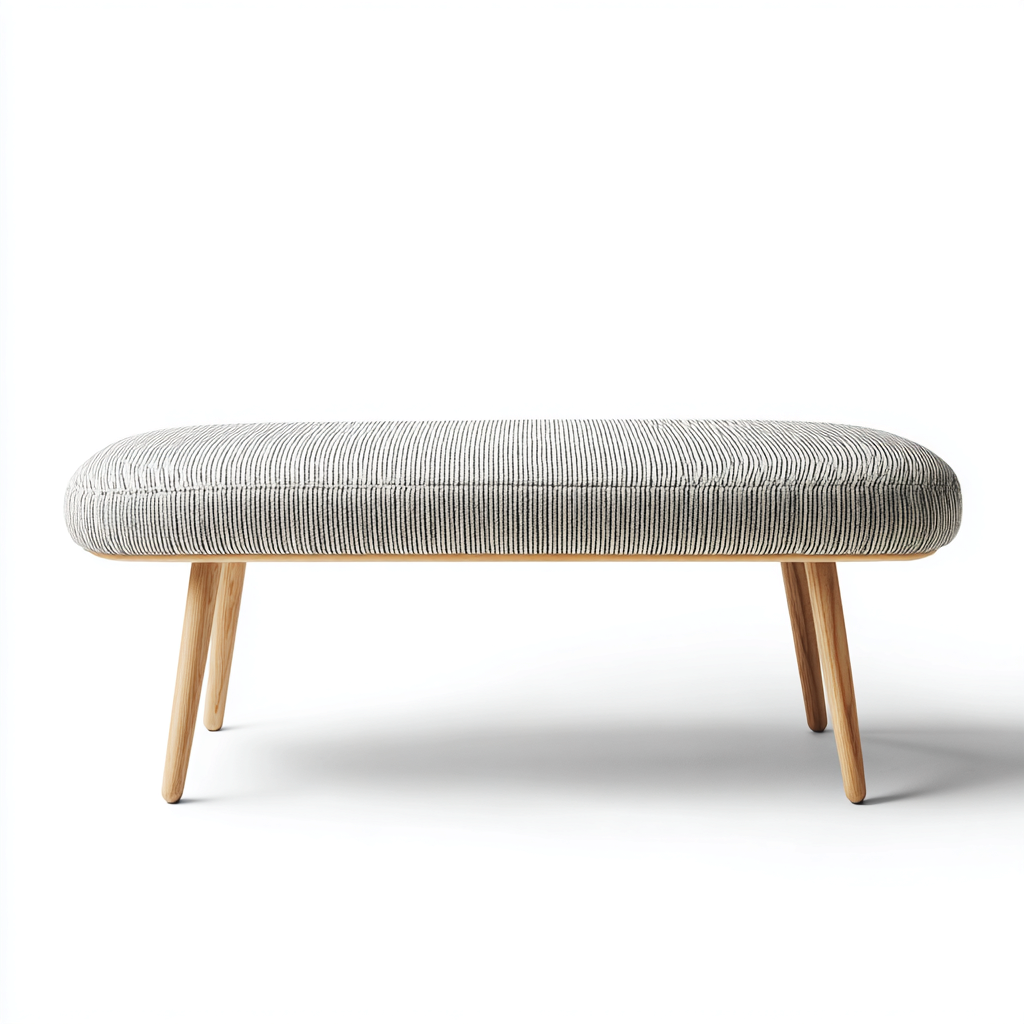 Panca da ingresso imbottita 100x40x45 cm - grigio chiaro - design moderno-Placidin