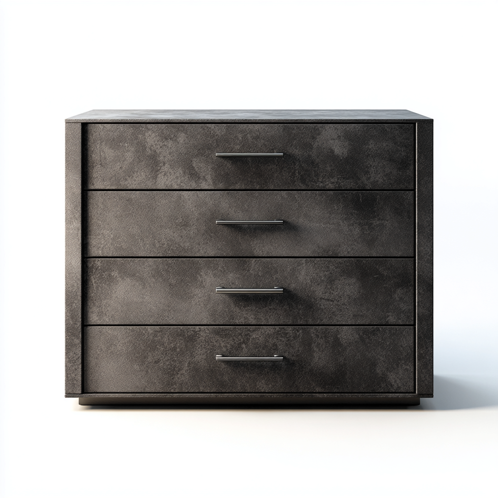 Cassettiera moderna 80x40x87 cm - grigio scuro - design minimal-Placidin