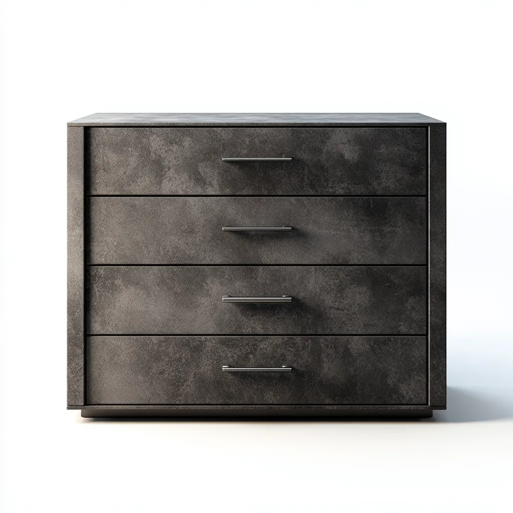 Cassettiera moderna 80x40x87 cm - grigio scuro - design minimal-Placidin