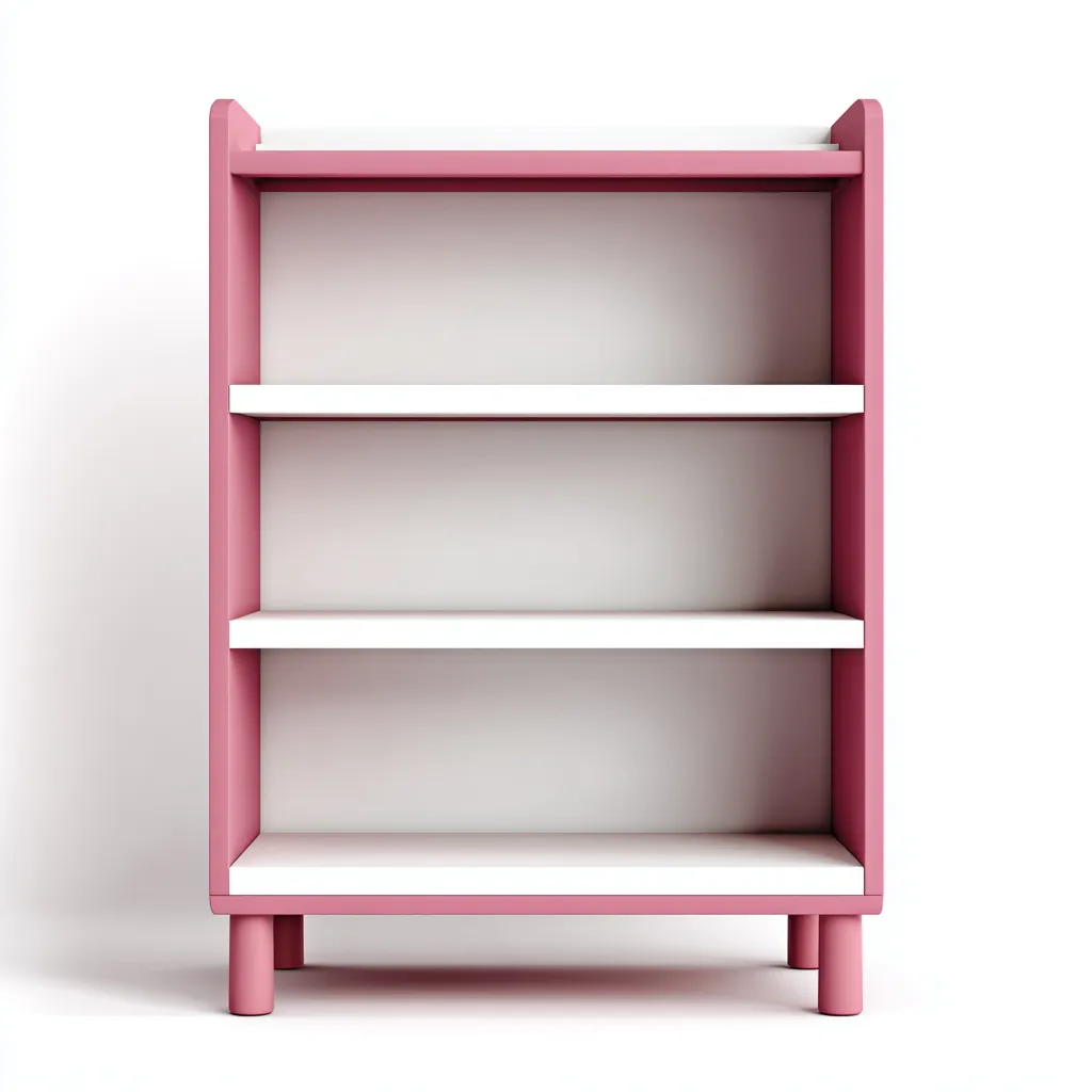 Libreria 60x30x90 cm - rosa-bianco - design moderno per cameretta-Placidin