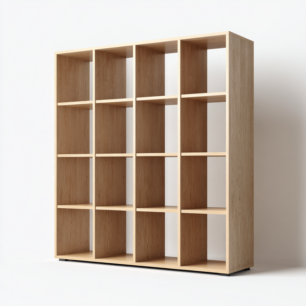 Libreria legno 120x32x165 cm - rovere - stile moderno-Placidin