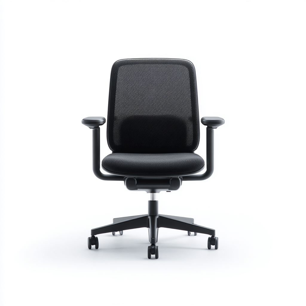 Sedia da ufficio ergonomica 60x60x99 cm - nero - design traspirante-Placidin