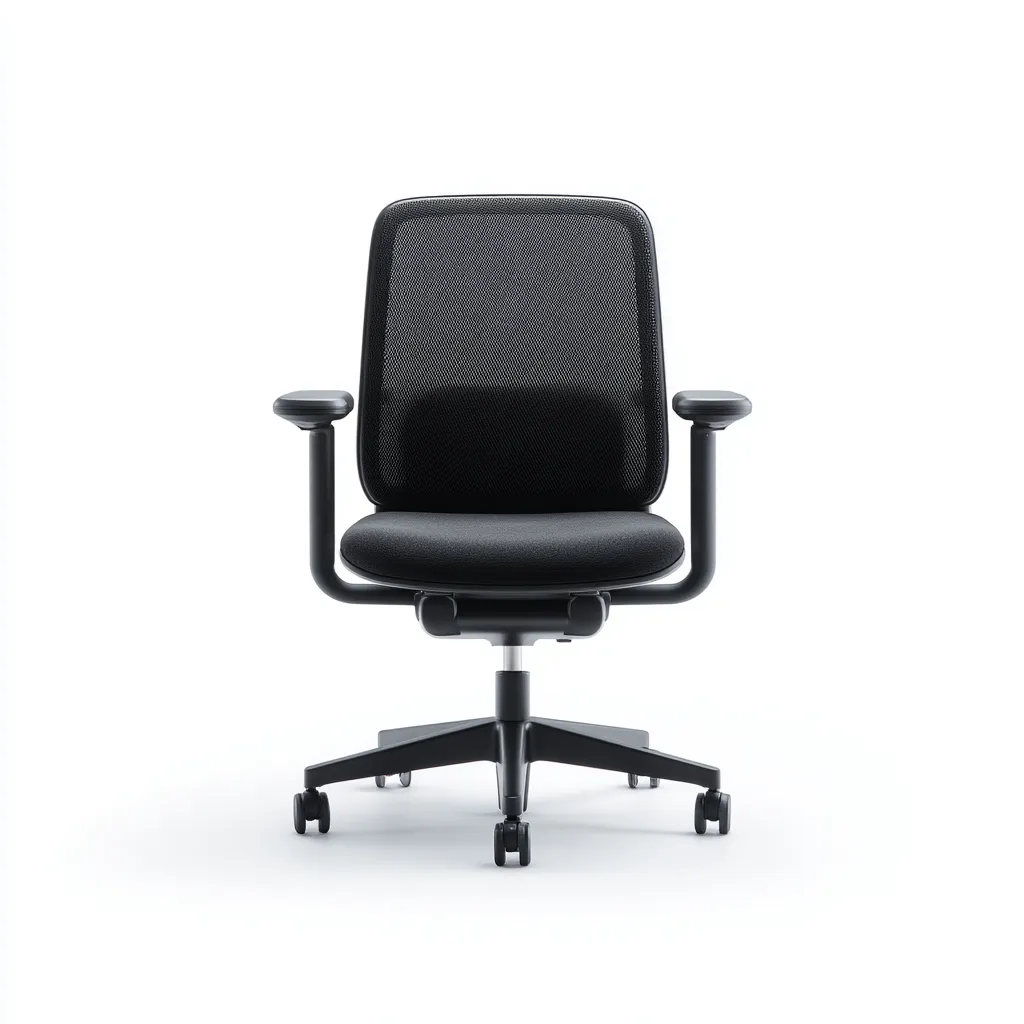 Sedia da ufficio ergonomica 60x60x99 cm - nero - design traspirante-Placidin