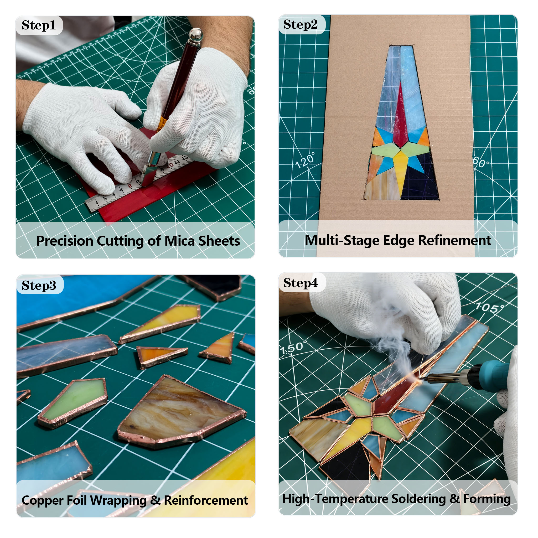 Tiffany Stained Glass Star of Bethlehem Kaleidoscope