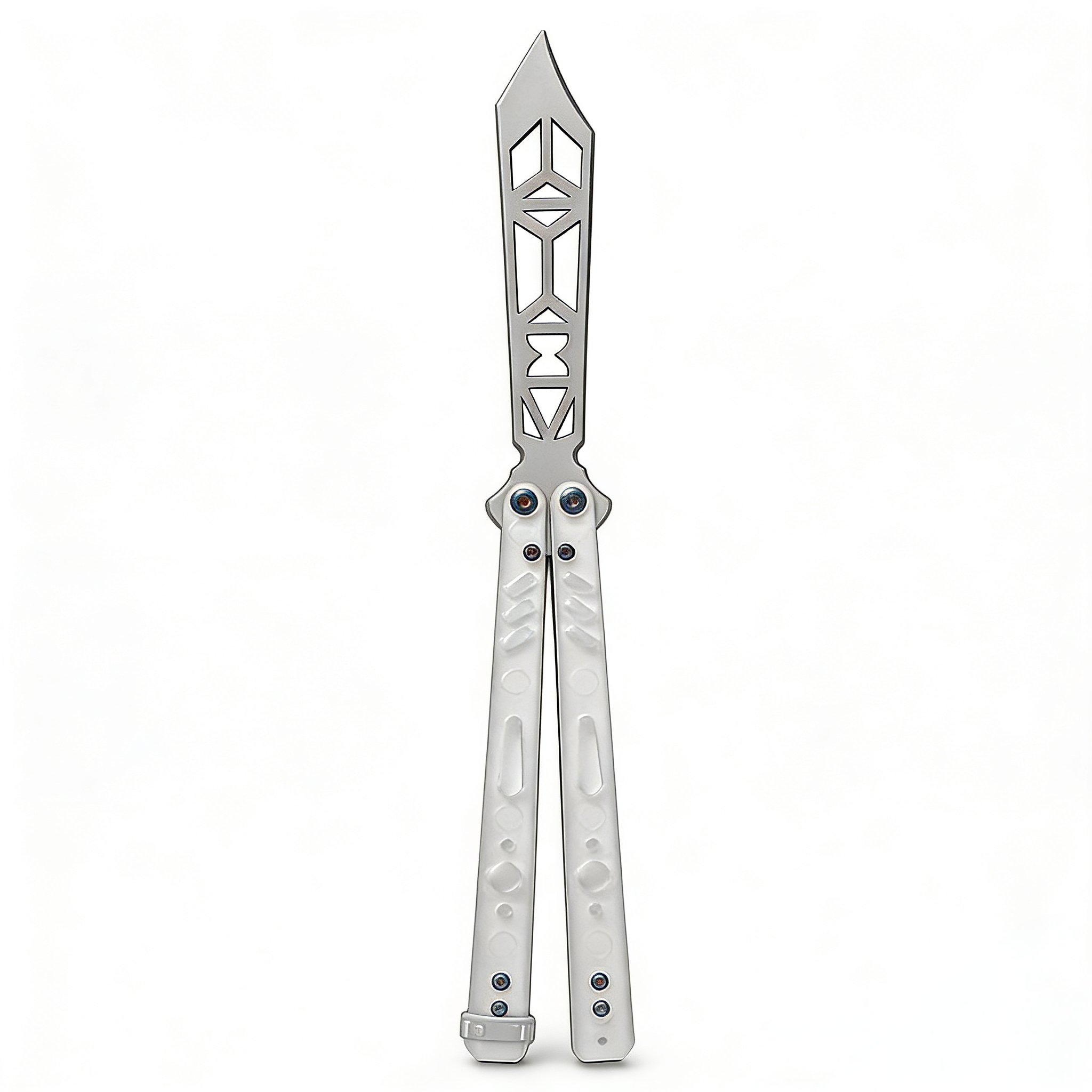 New Version Butterfly Training Knife (Unsharpened Blade) - Stainless Steel Liner with Dual-Texture PC Sandwich Scales