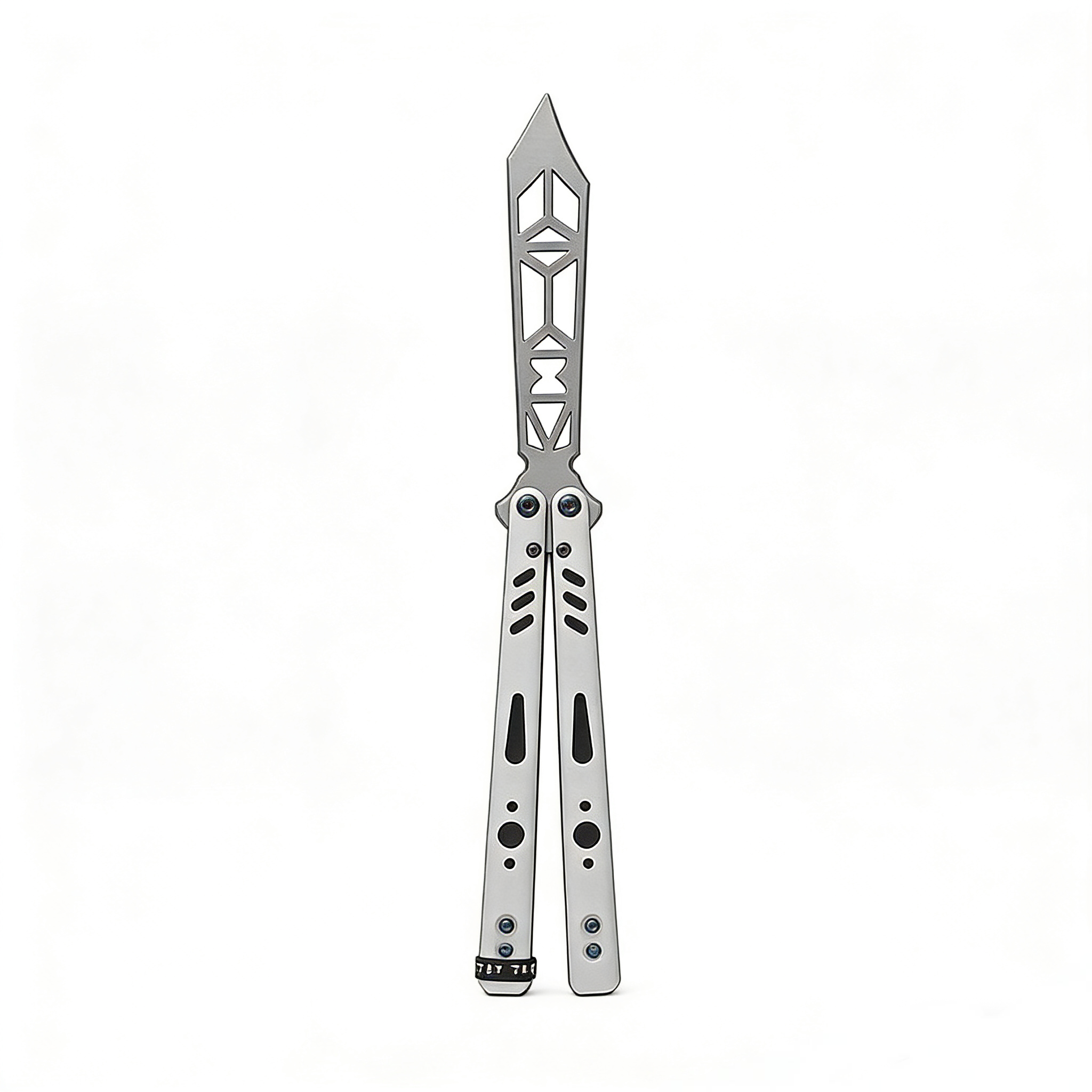 New Version Butterfly Training Knife (Unsharpened Blade) - Stainless Steel Liner with Dual-Texture PC Sandwich Scales