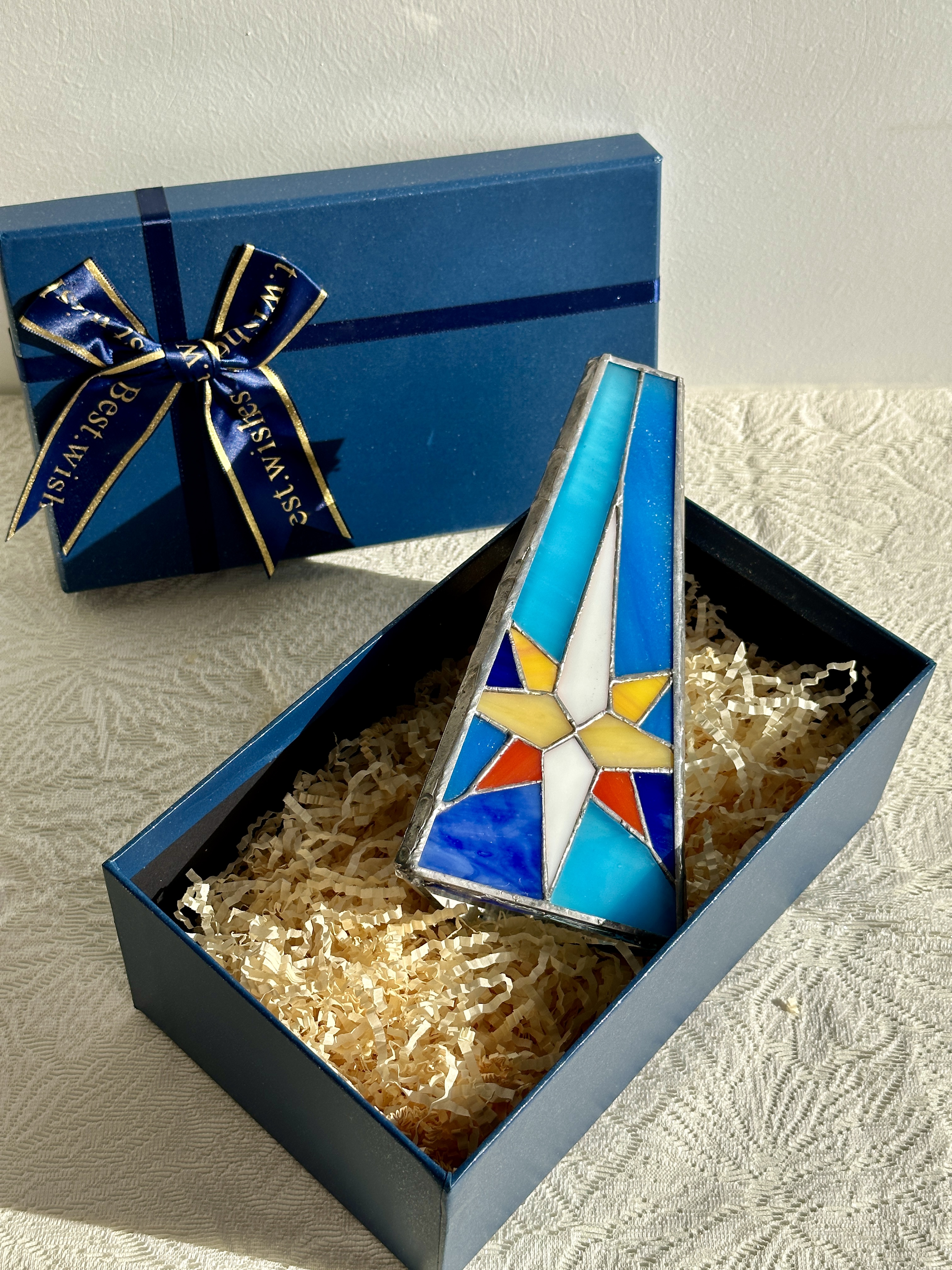 Tiffany Stained Glass Star of Bethlehem Kaleidoscope