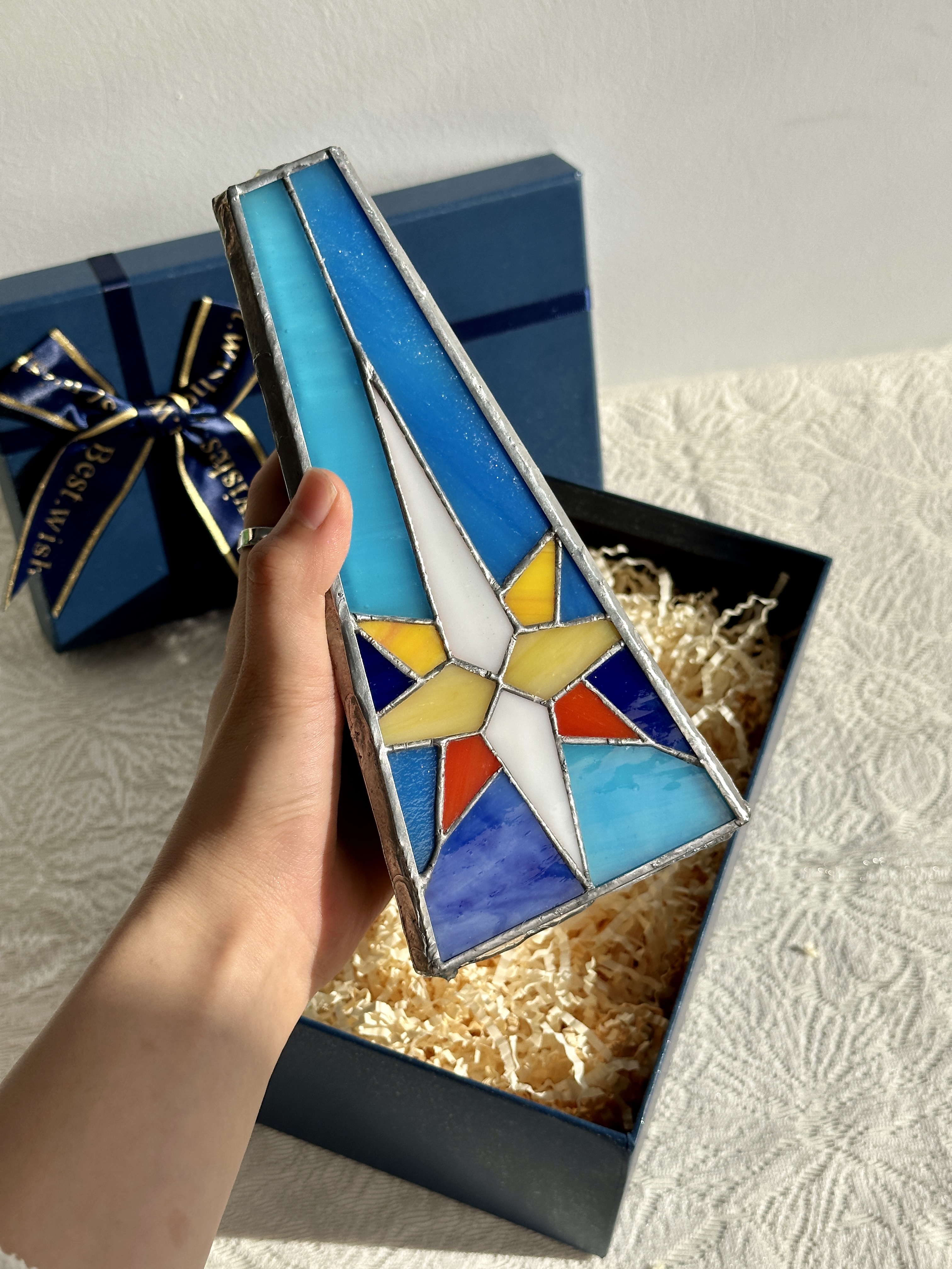 Tiffany Stained Glass Star of Bethlehem Kaleidoscope