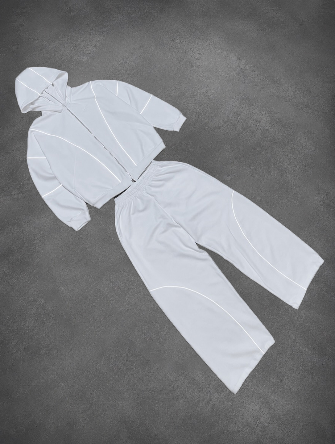 REFLECTIVE-STRIP MASK HOODIE SET