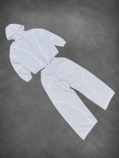 REFLECTIVE-STRIP MASK HOODIE SET