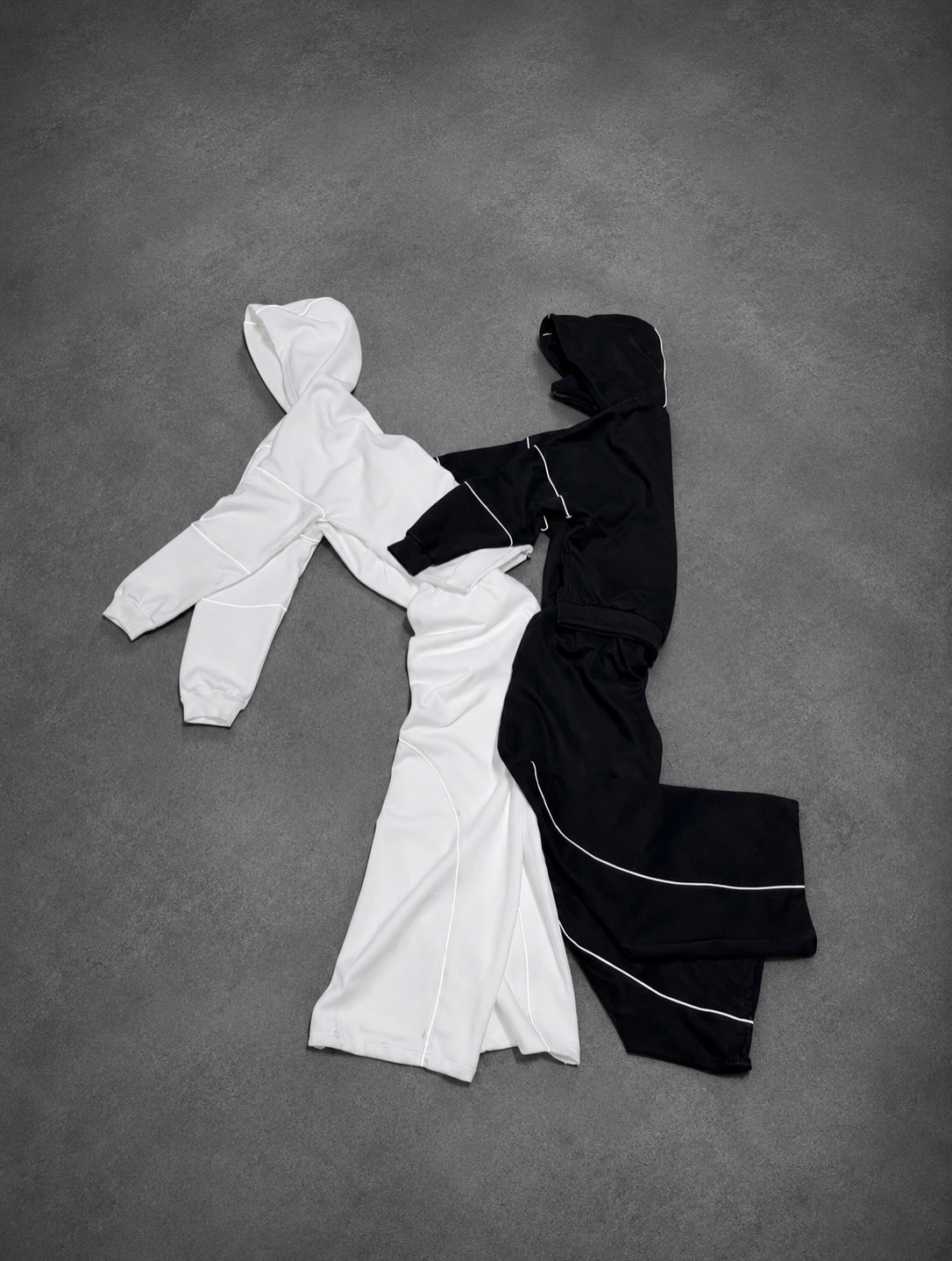 REFLECTIVE-STRIP MASK HOODIE SET