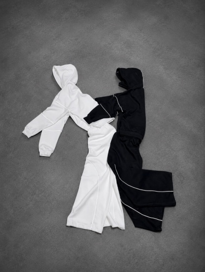 REFLECTIVE-STRIP MASK HOODIE SET