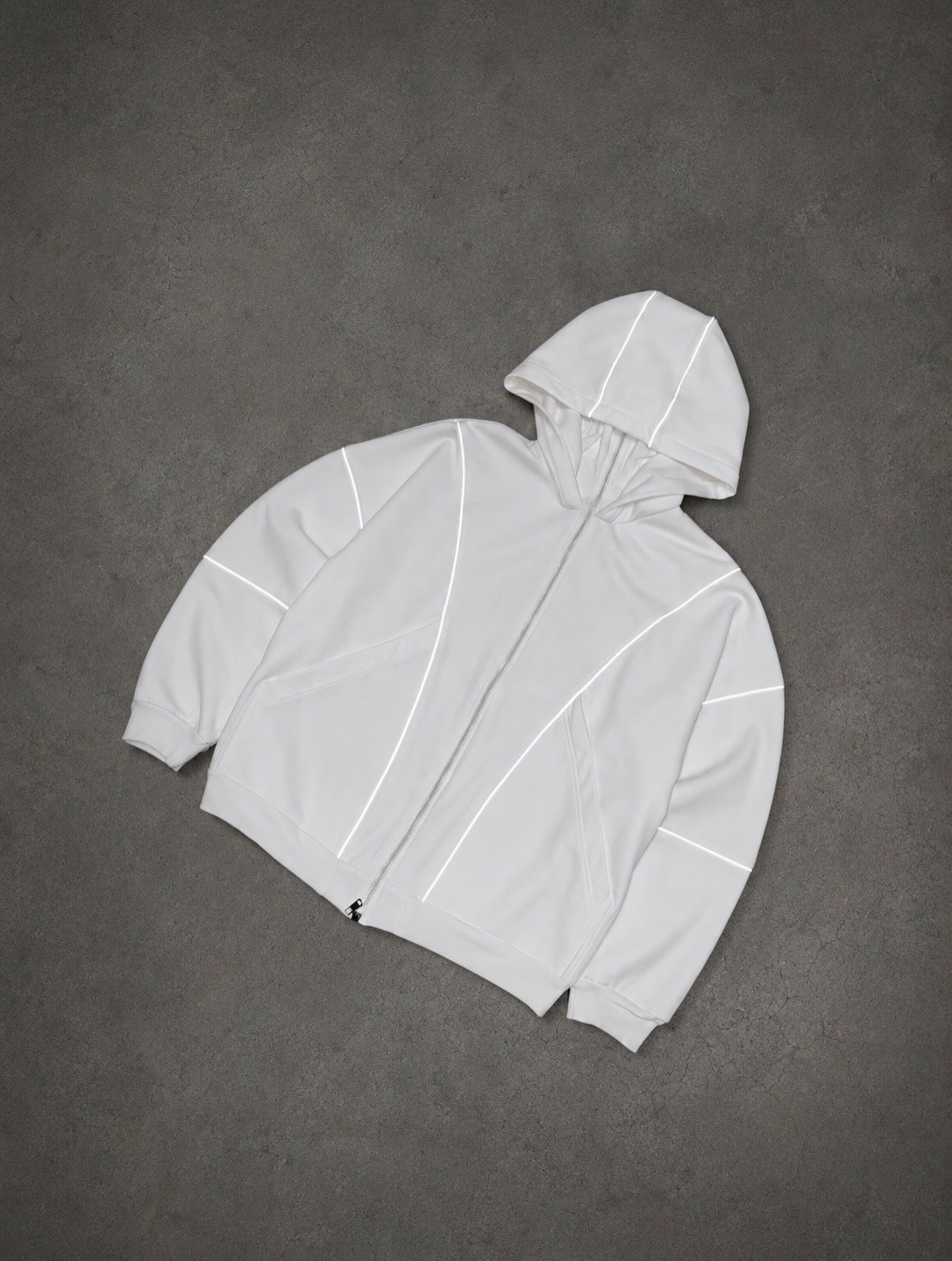 REFLECTIVE-STRIP MASK HOODIE
