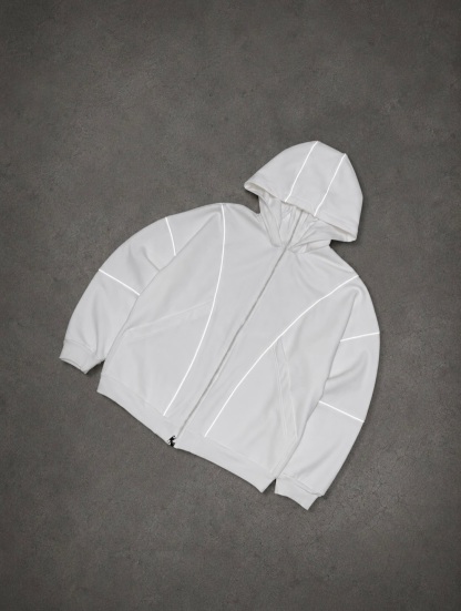 REFLECTIVE-STRIP MASK HOODIE