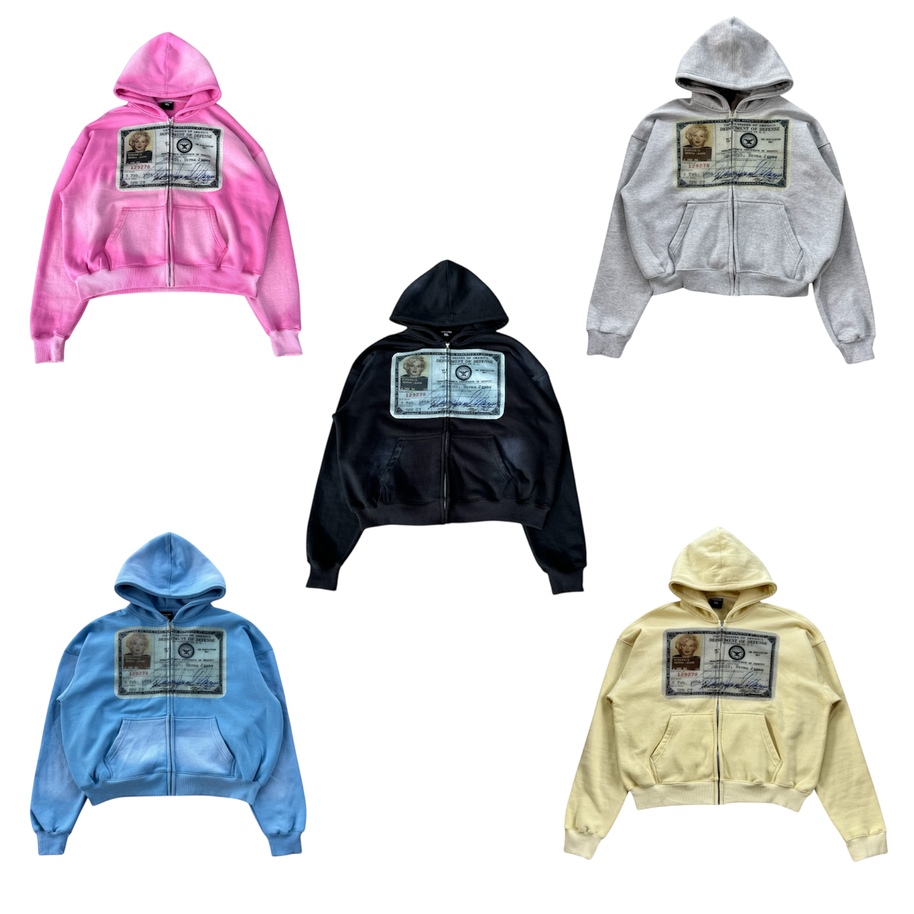 (5-Piece Set) Marilyn Monroe iD Zip