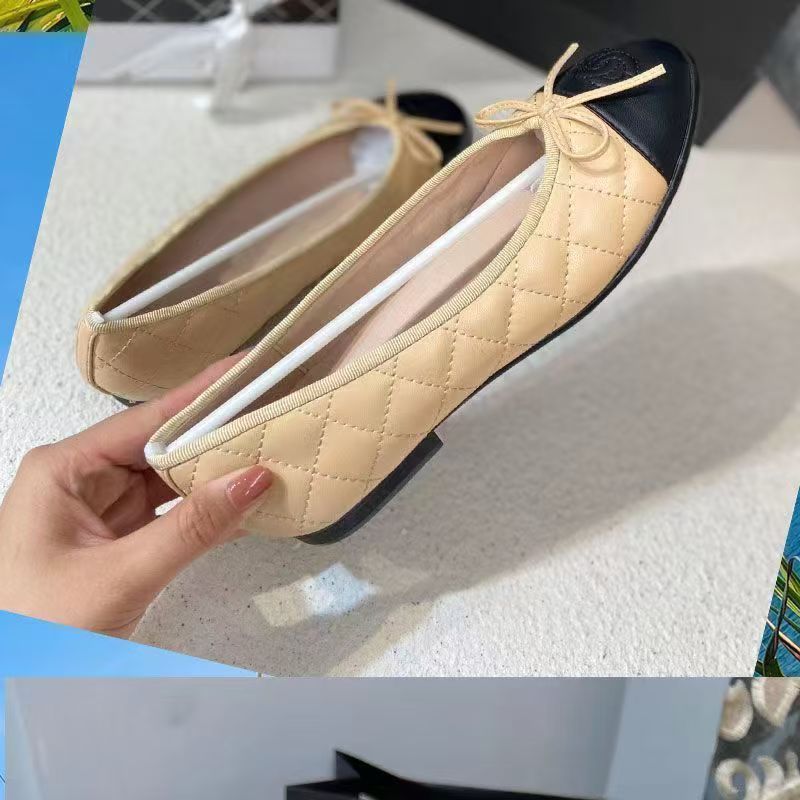 Bow-knot quilted casual flat shoes