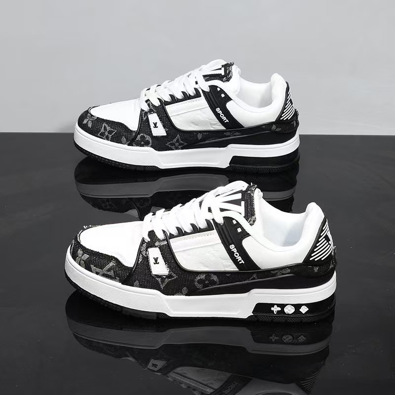 Breathable and versatile casual leather sneakers