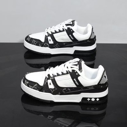 Breathable and versatile casual leather sneakers