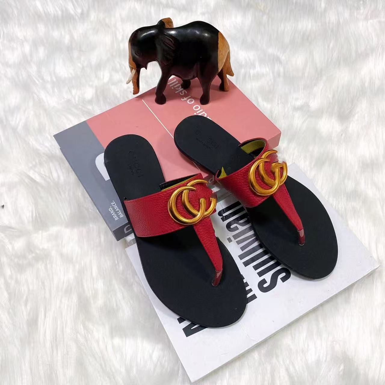 Letter-decorated flip-flops