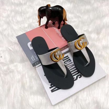 Letter-decorated flip-flops