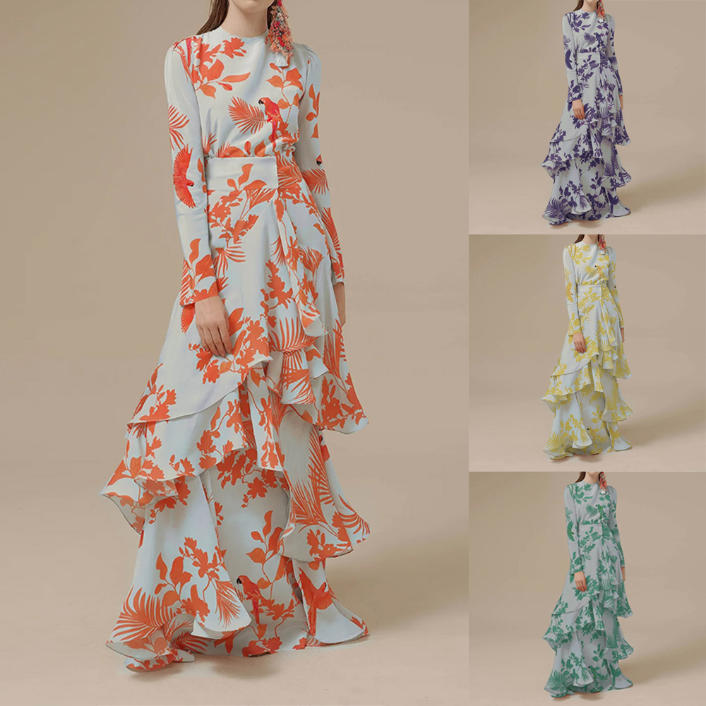 Vestido de moda con volantes