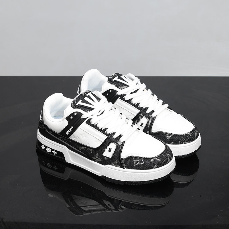 Breathable and versatile casual leather sneakers