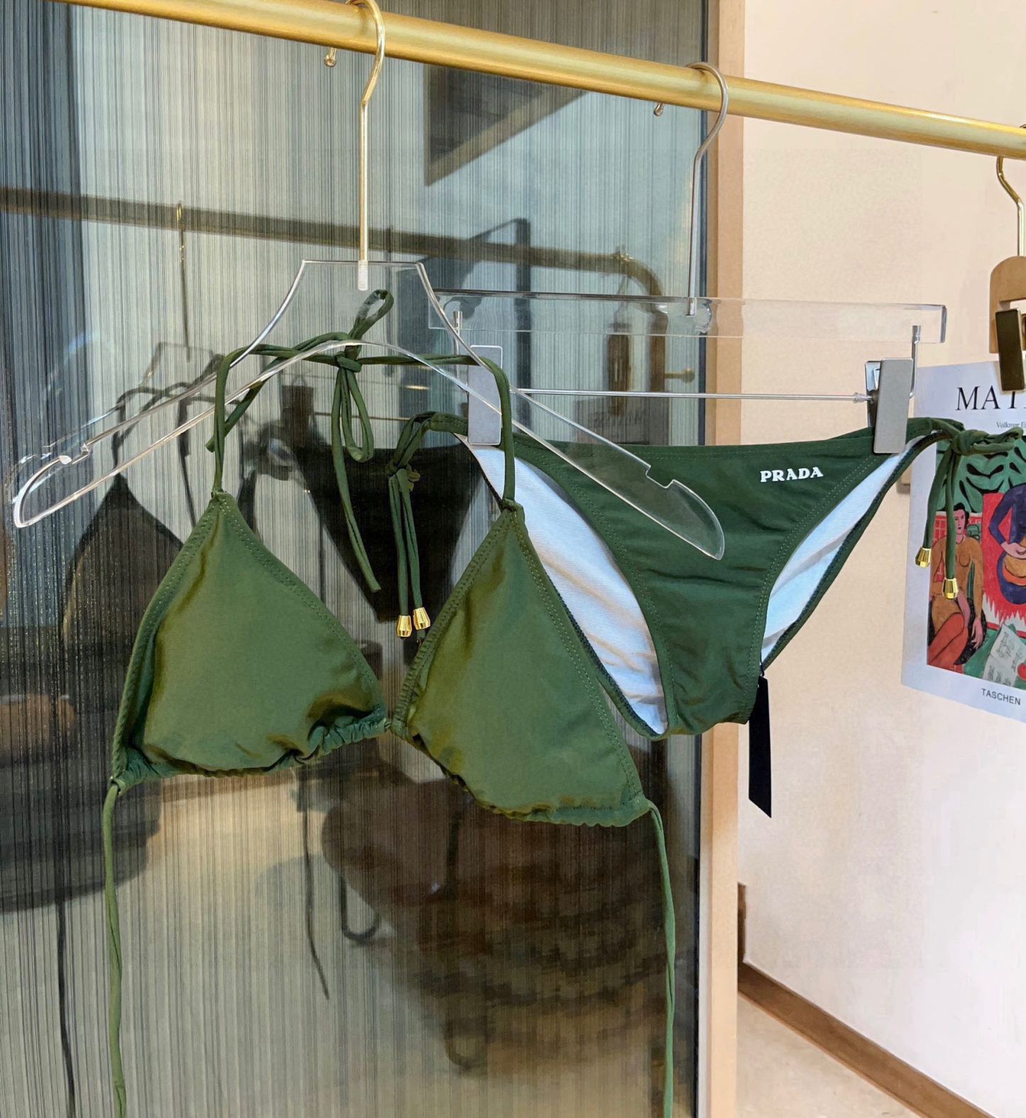 Green swimsuit Prada new ss2026