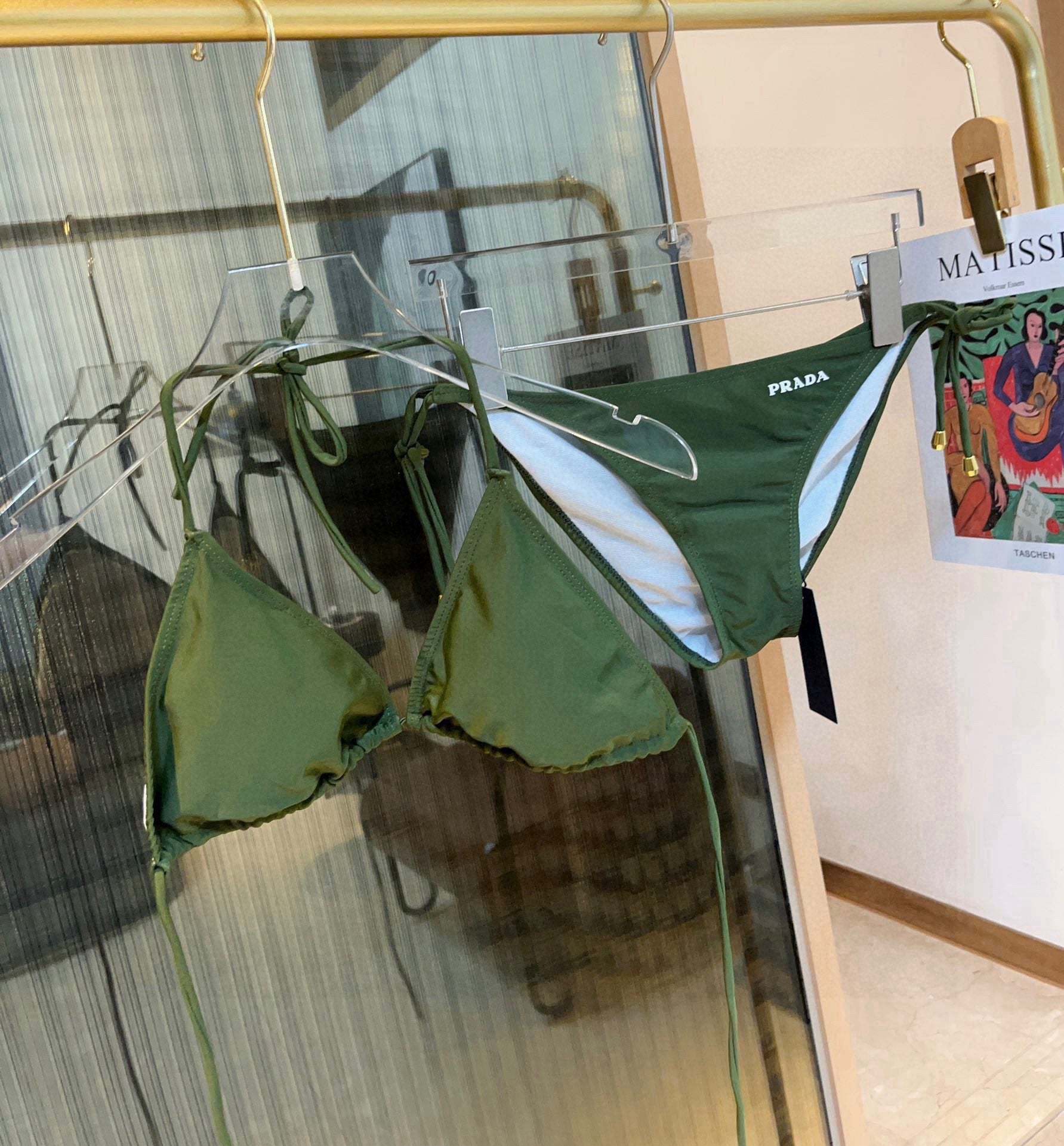 Green swimsuit Prada new ss2026