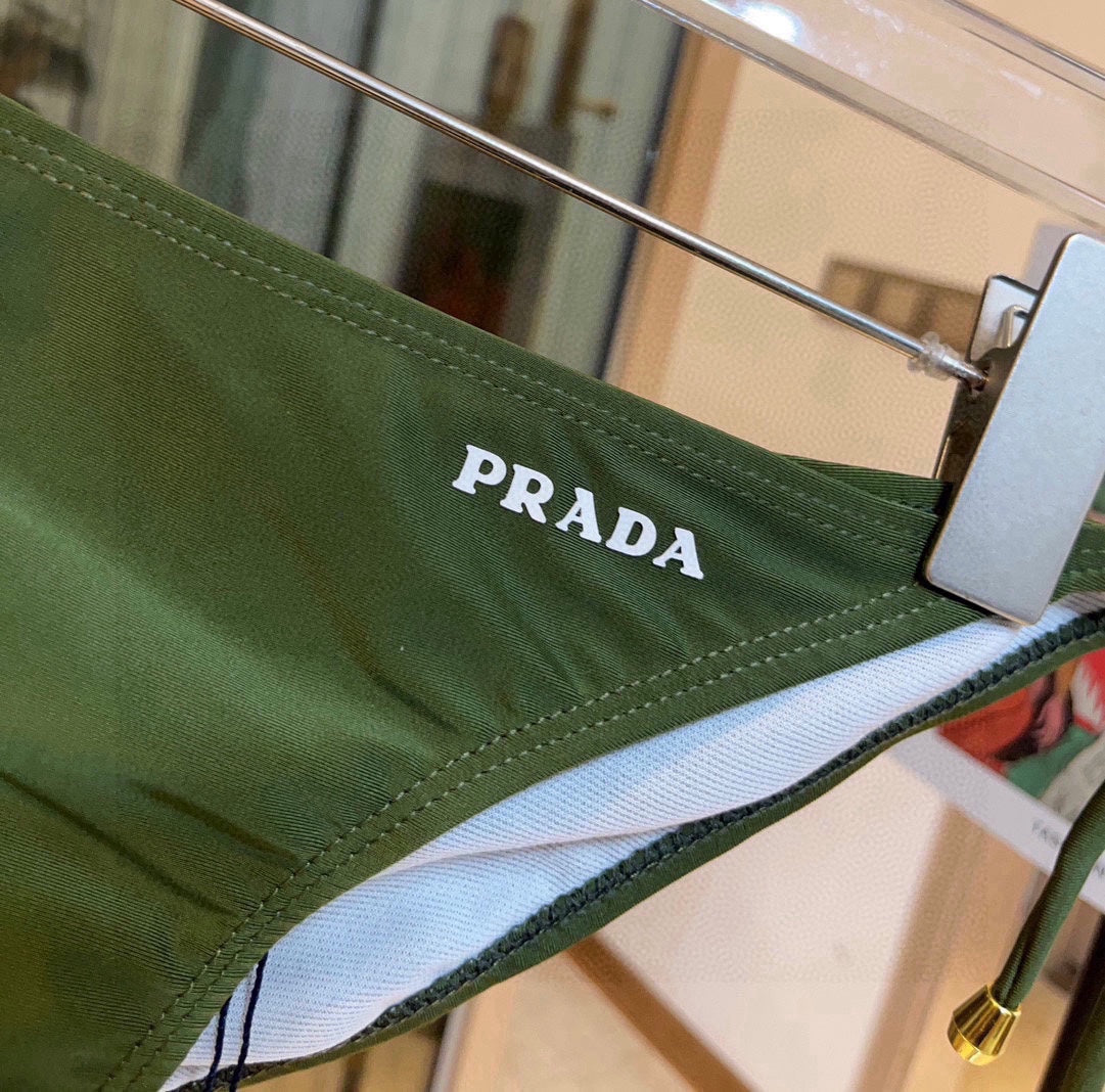 Green swimsuit Prada new ss2026