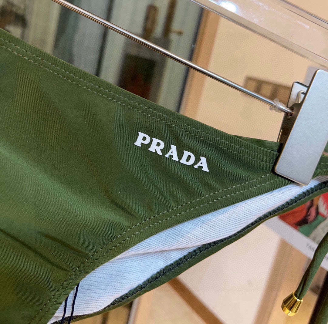 Green swimsuit Prada new ss2026