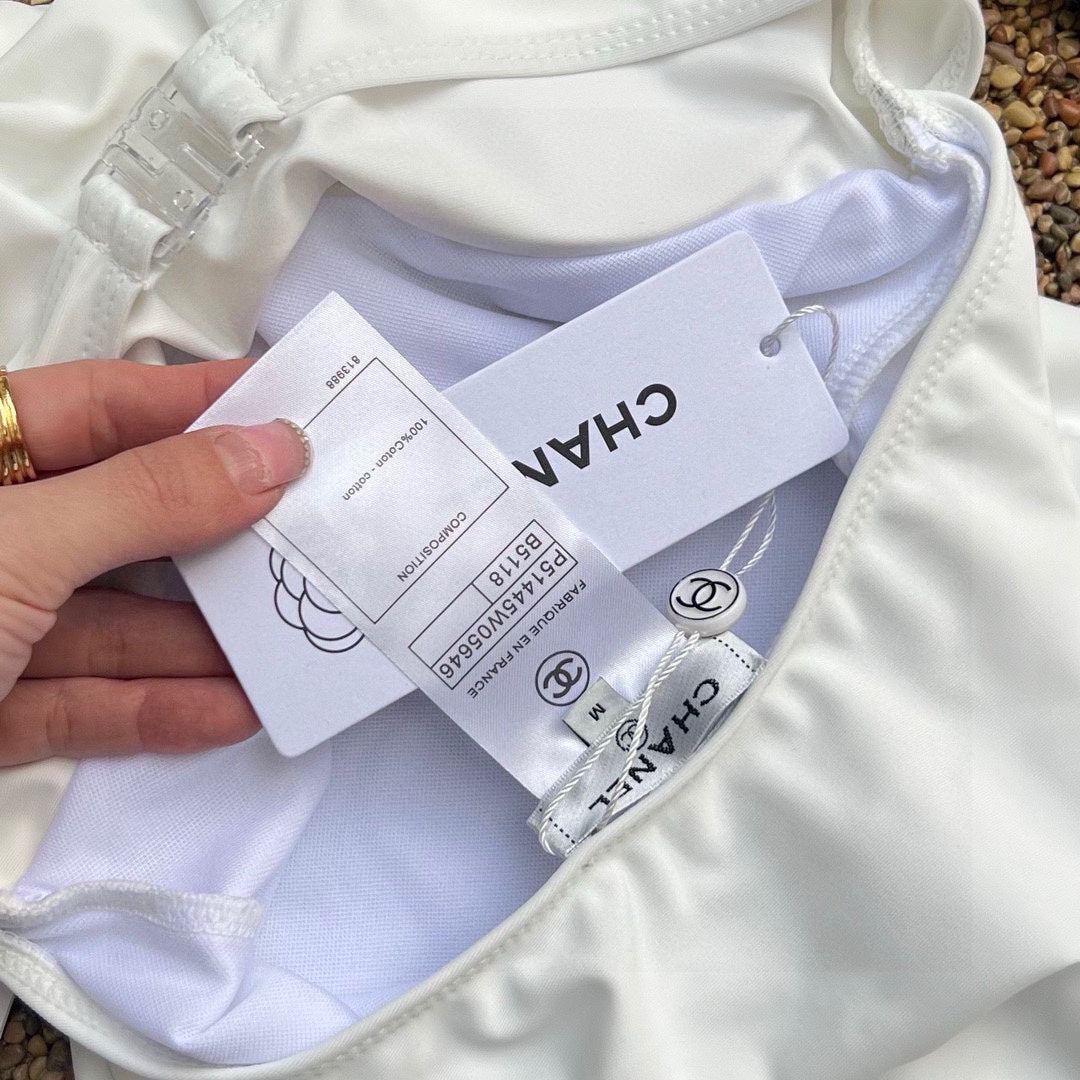 White swimsuit Chanel new ss2026