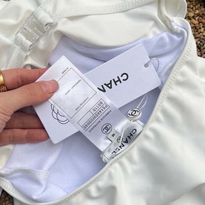 White swimsuit Chanel new ss2026