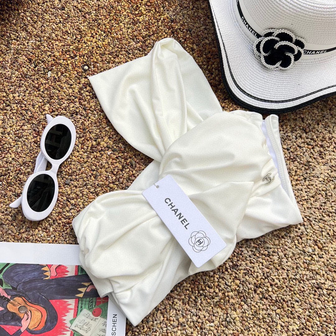 White swimsuit Chanel new ss2026